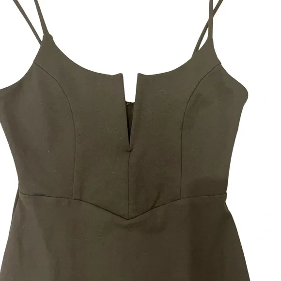 Solemio - Women’s Little Black Dress with Plunging Neckline - Size M - Picture 2 of 8